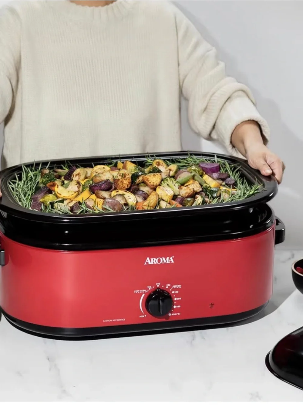 Roma Red Roaster with Clear Self-Basting Lid